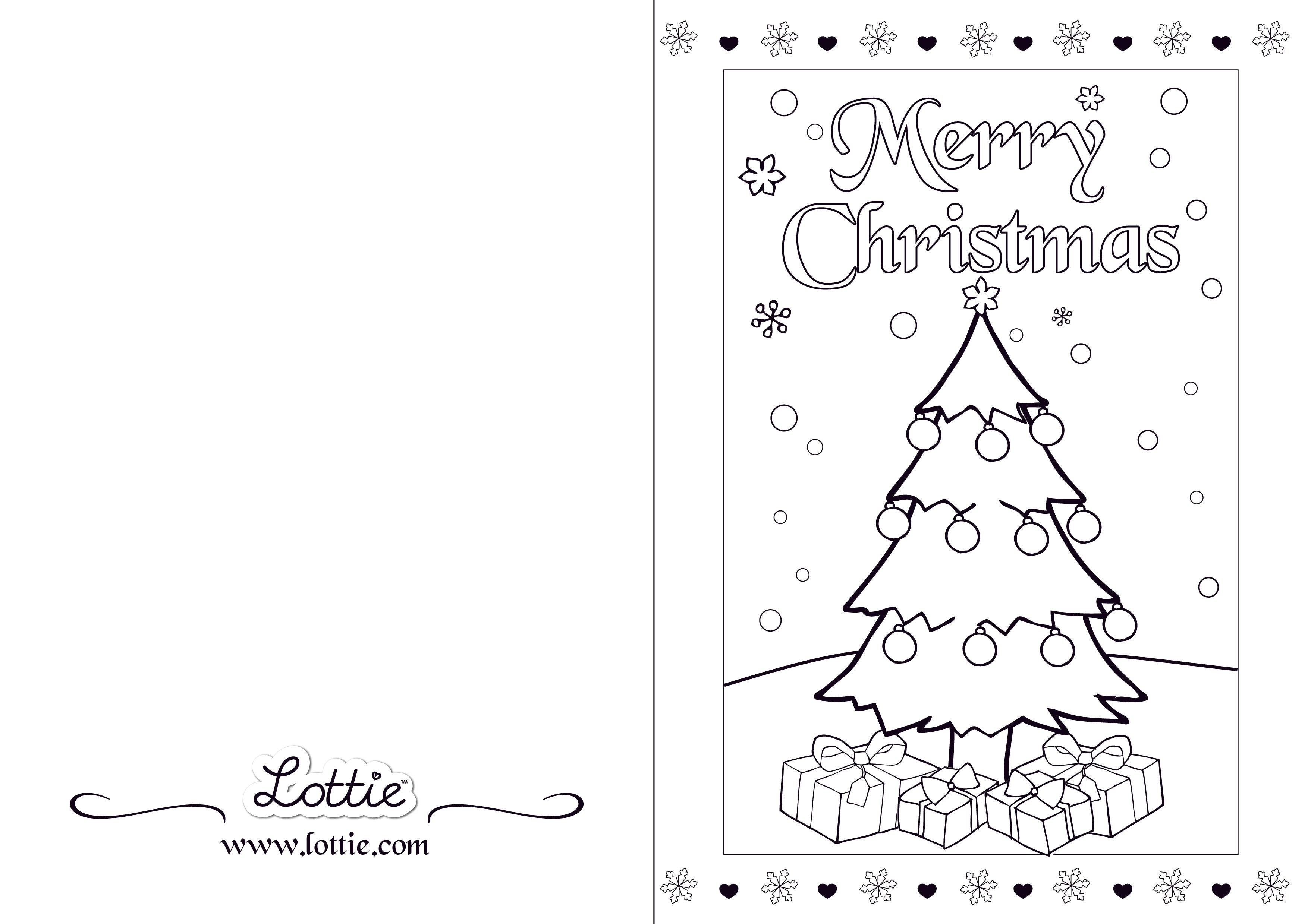 Printable Christmas Cards To Color