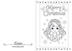Lottie Christmas Colouring card