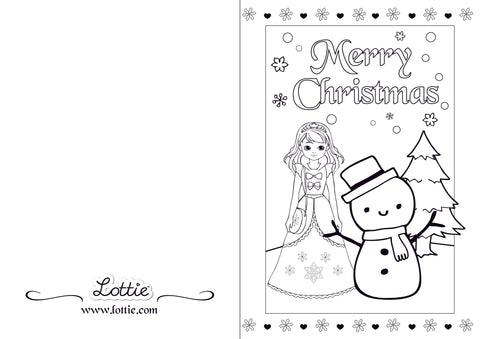 Lottie Christmas Colouring card