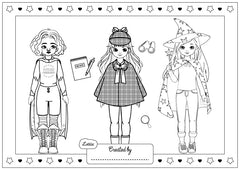 Dress up party Colouring Sheet