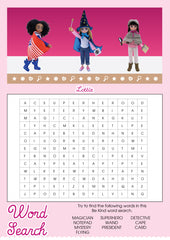 Dress Up Party Lottie printable word search