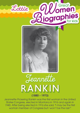 Jeannette Rankin biography for kids