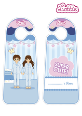 Pyjama Party Lottie printable Door Hangers