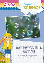 Rainbows in a bottle activity for kids