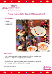 Young Inventor Lottie does a Skittles experiment