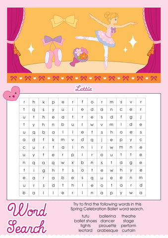 Spring Celebration Ballet Lottie printable word search