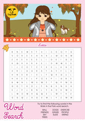 Walk in the Park Lottie printable word search