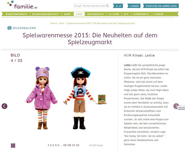 Spielwarenmesse Lottie Dolls Familie