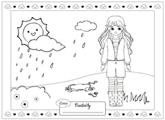 Muddy Puddles Lottie colouring page