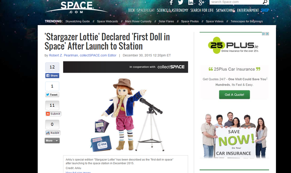 Space.com Stargazer Lottie in Space 