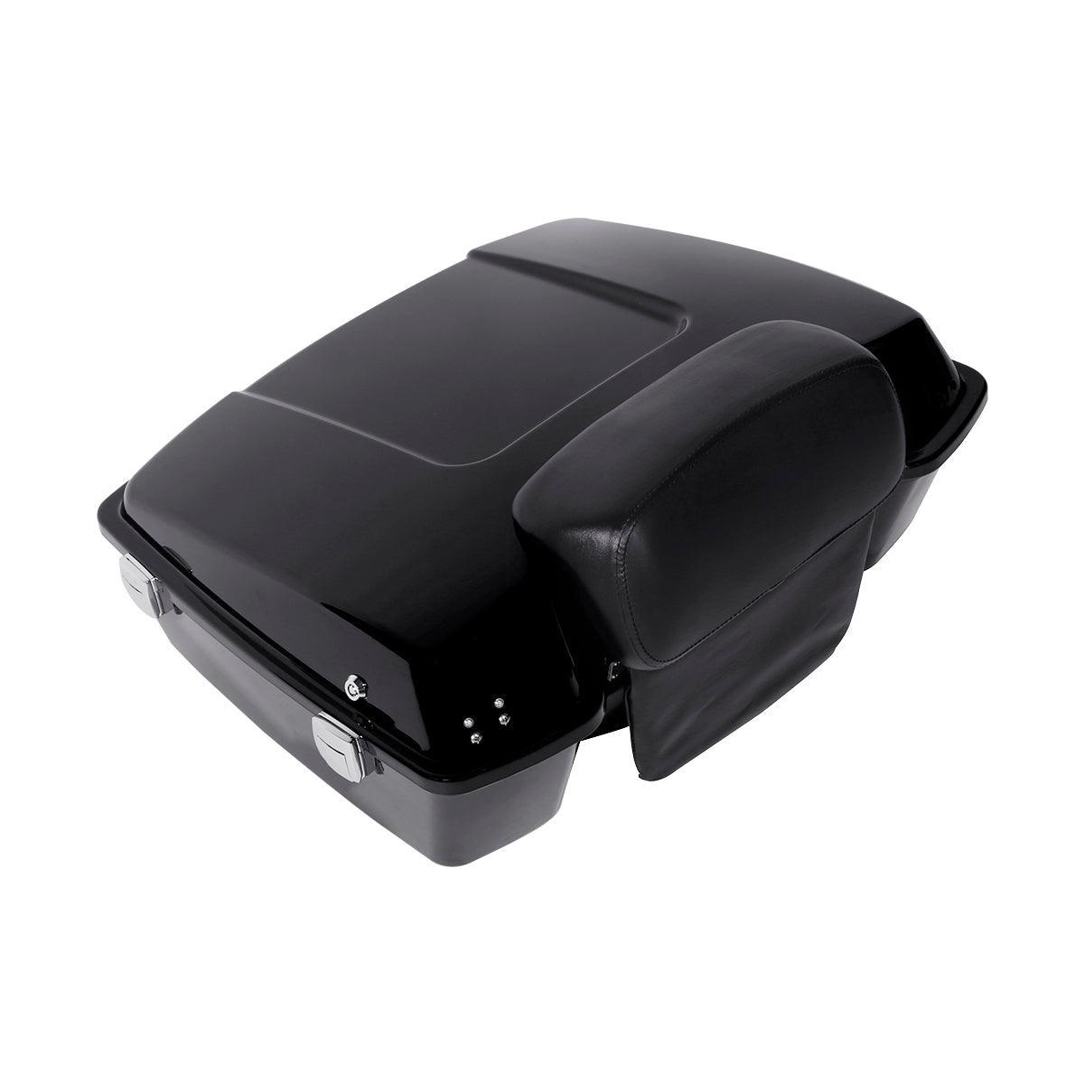 TCMT 10.7" Chopped Tour Pack with Backrest Pad Fit For Harley Touring '97-'13