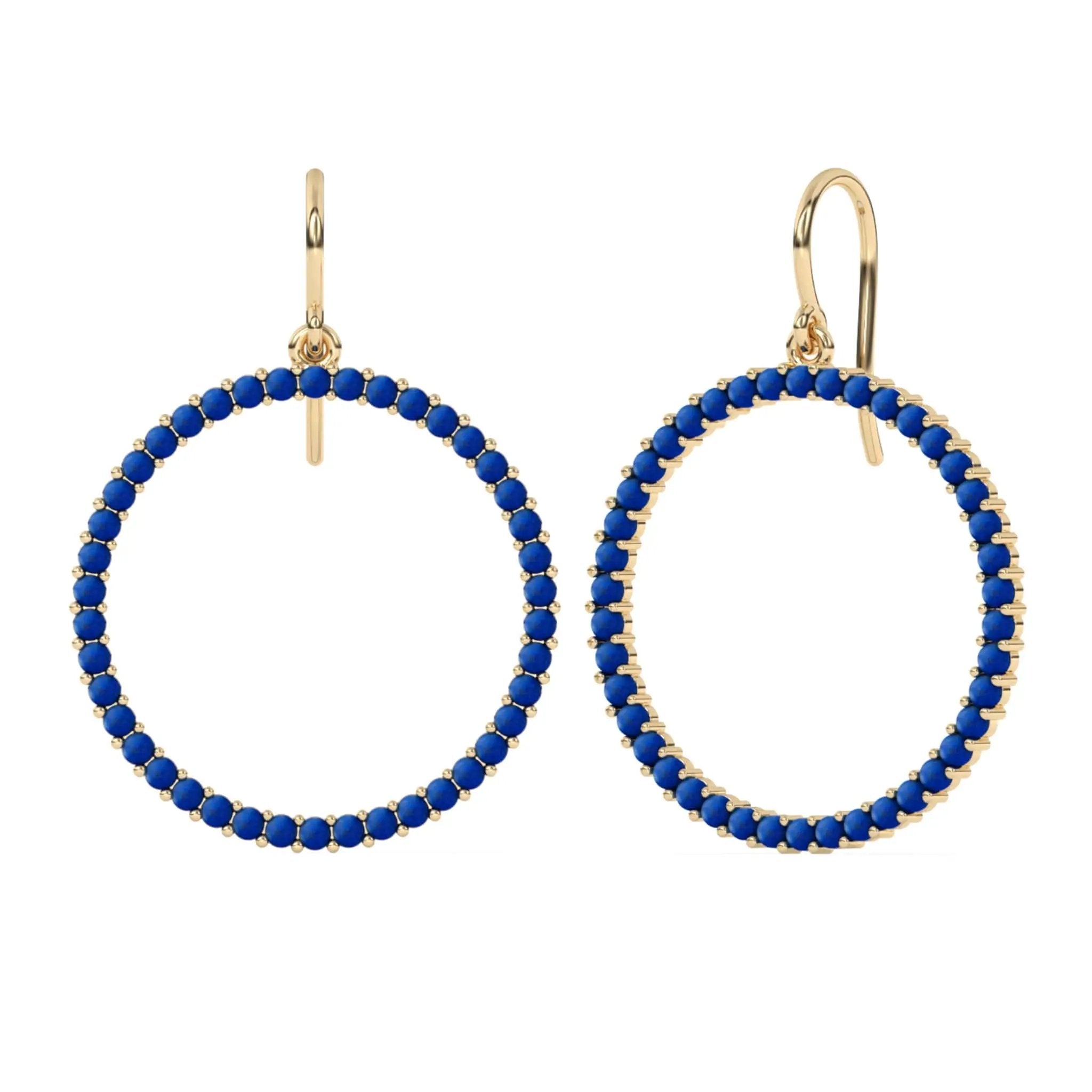 Image of Lapis Hoops | Lapis Jewellery | Hoop Earrings