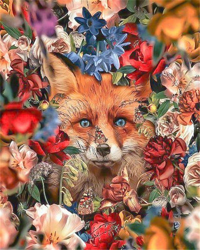 FILASLFT Fox Paint by Number for Adults,Paint by Numbers Beginner,Animal Paint by Number Kits,Home Fashion Style Interior Decoration Paint by Number