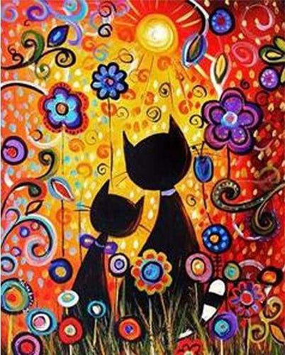 Paint by numbers - Little Girl and Cat – Figured'Art