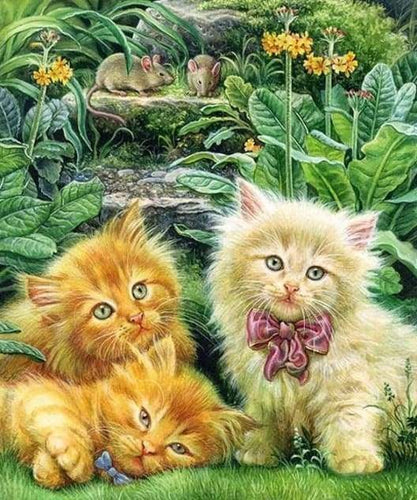 Diamond Painting - Three Kittens Christmas – Figured'Art