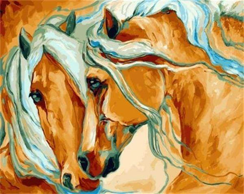 Diamond Painting - Horses in the river – Figured'Art