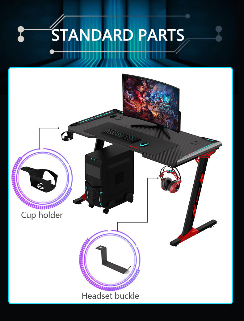 Gaming Desk Computer Table with RGB Lighting from Big Box Store Australia
