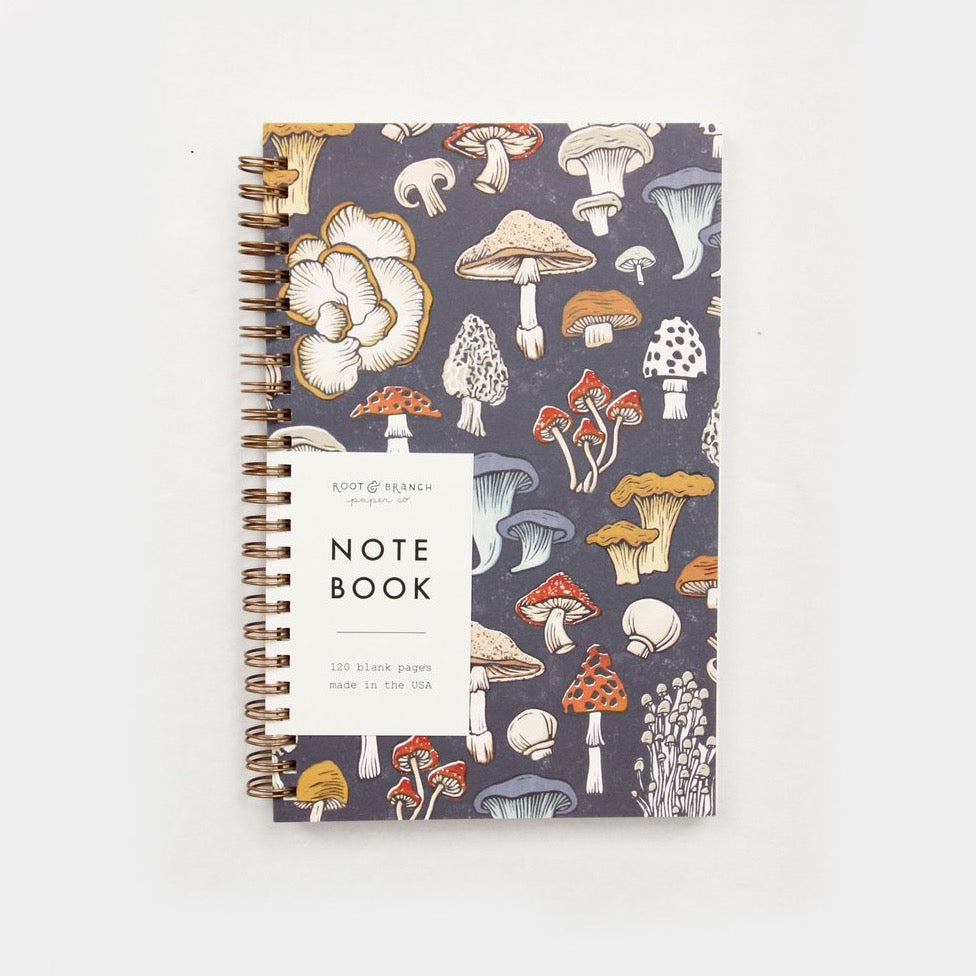 Mushroom & Fungi Spiral Notebook