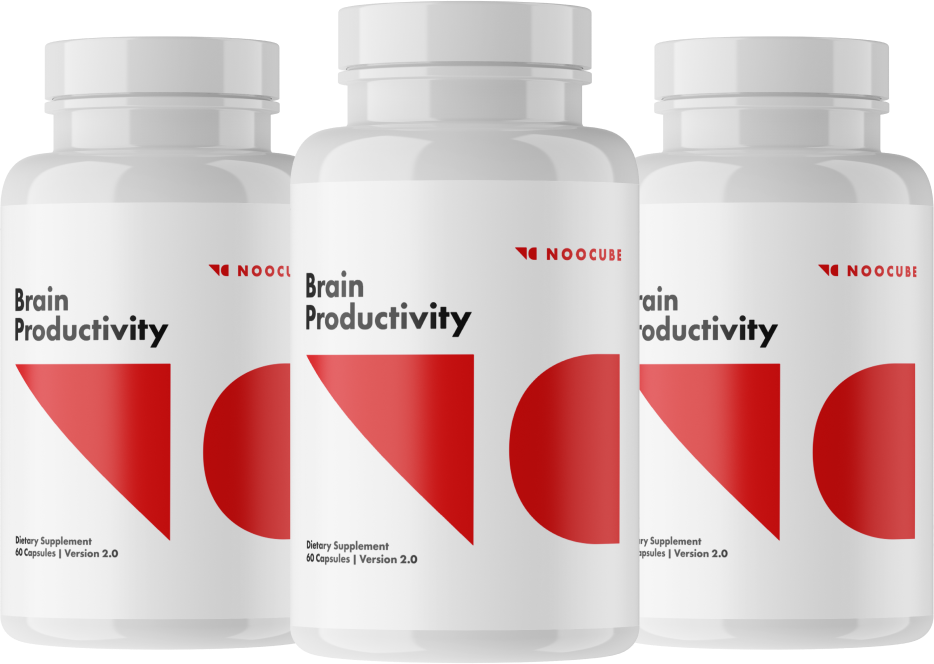 Three bottles of NooCube Brain Productivity pills