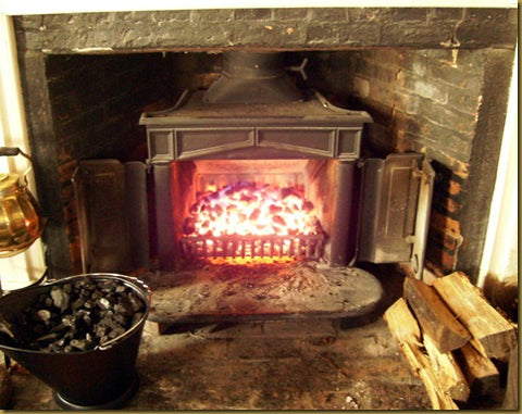 Burning Coal in a Wood Stove