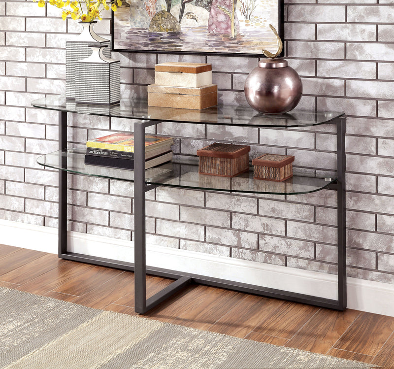 Muria Glass Top Console Table