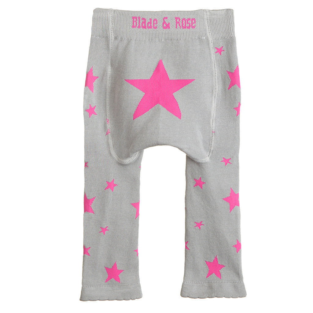 pink star leggings