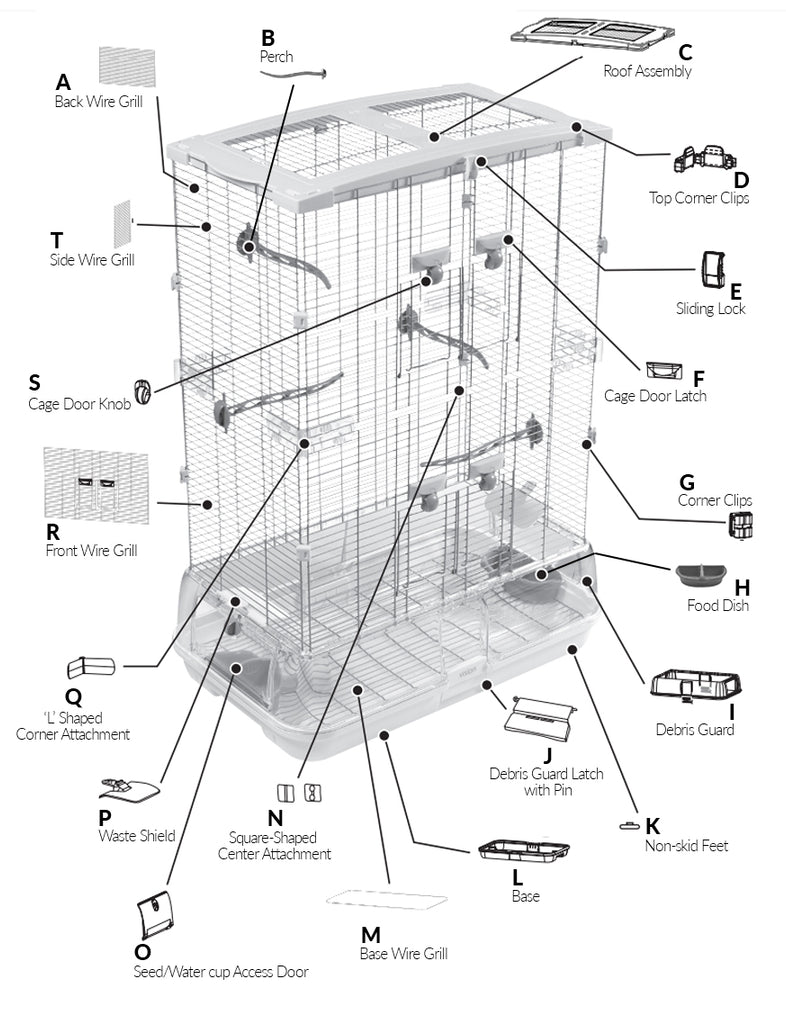 Vision Tall Cage Spares