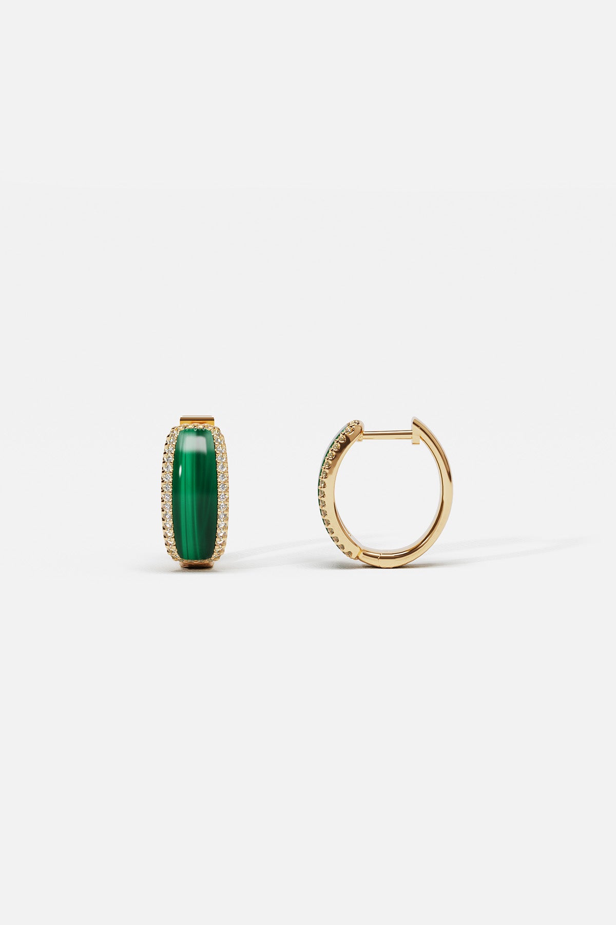 Malachite Hoop Earrings - APM Monaco product image