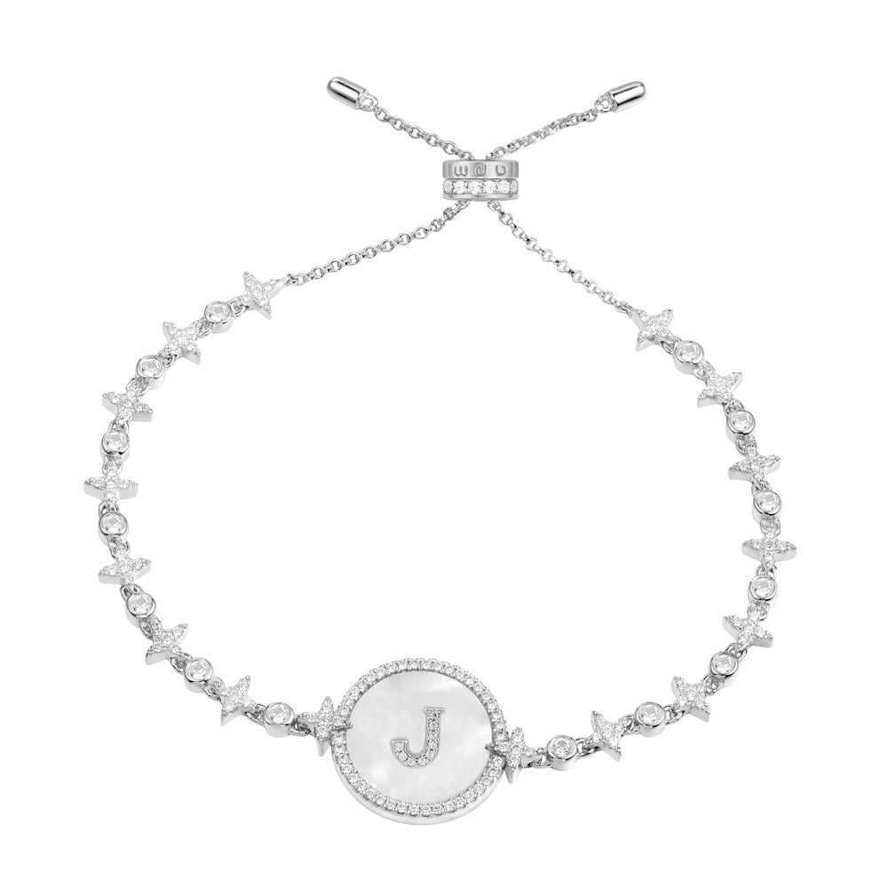 Alphabet Eternelle Adjustable Bracelet - White Silver – APM Monaco