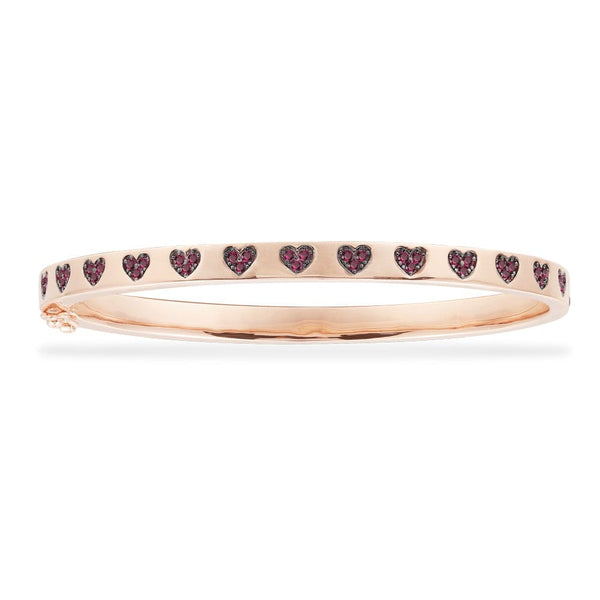 Pink Nacre Heart & Dot Adjustable bracelet