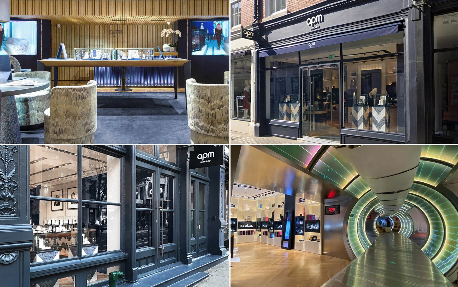 APM Flagship stores in Monaco, London, New York and Beijing.