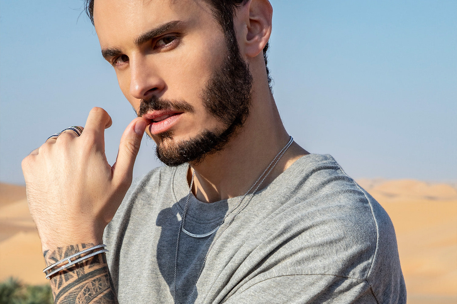 Baptiste Giabiconi wearing APM Monaco Collection Monaco