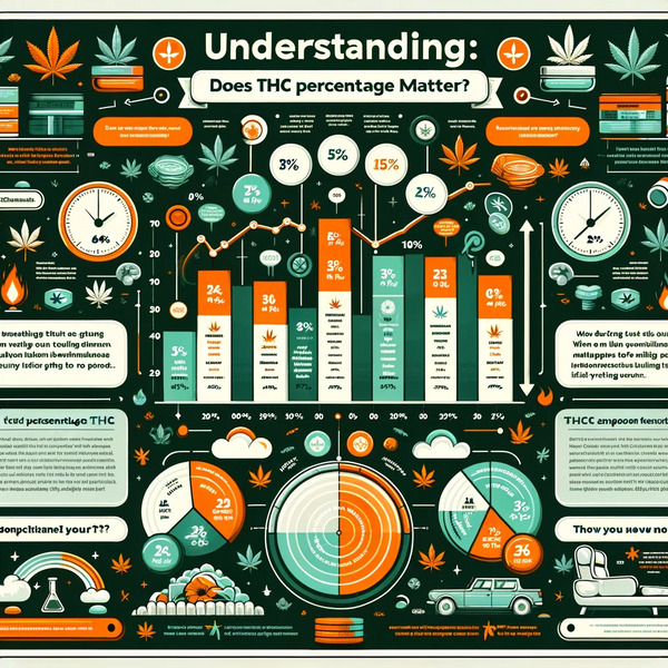 An educational infographic titled 'Understanding_ Does THC Percentage Matter