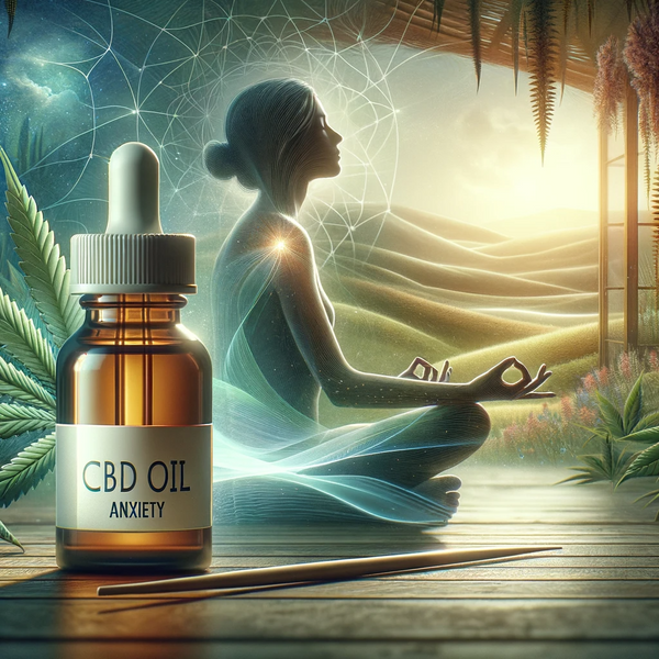 A creative visual representation of CBD oil's effectiveness in treating anxiety disorders.