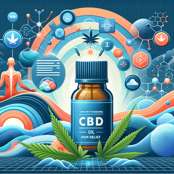 An educational and visually appealing image depicting the concept of 'Understanding CBD and Pain Relief