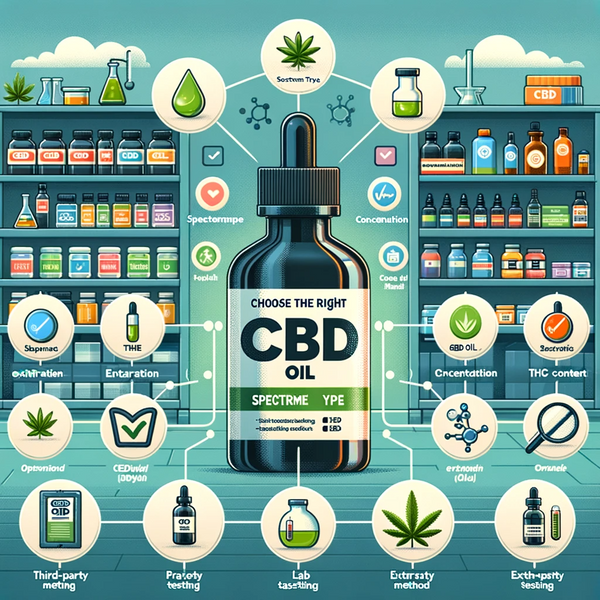 A visually informative image that guides on how to choose the right CBD oil.