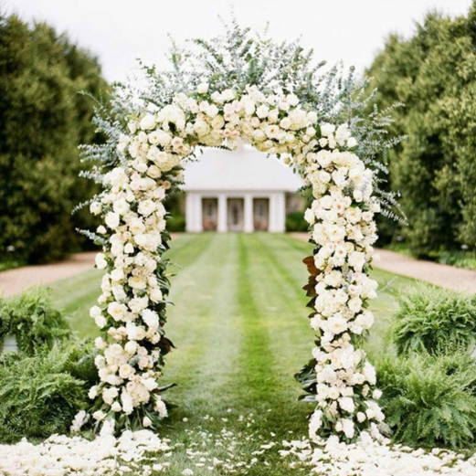 Gartenbogen 2,3m Rosenbogen mit Tor Garten-Torbogen Garden Arch mit Graceful Kurve