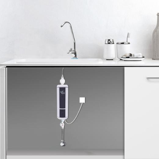 Elektrische Durchlauferhitzer,LED-Anzeige Mini Instant-Warmwasserbereiter 3500 W,Einstellbare Temperatur Tankless-Warmwasserbereiter