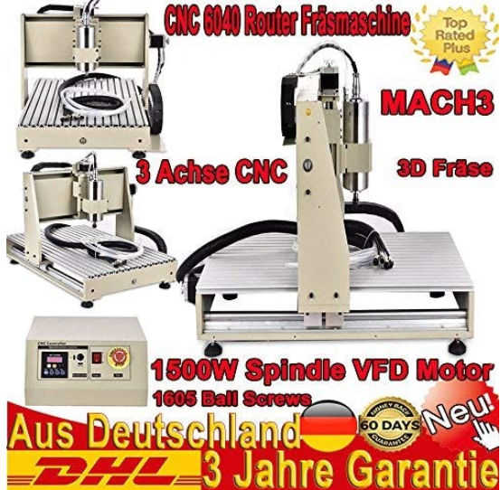 6040 3 Achse 1.5KW CNC Fräser Graviermaschine Fräsmaschine VFD Engraving Machine Portalfräser