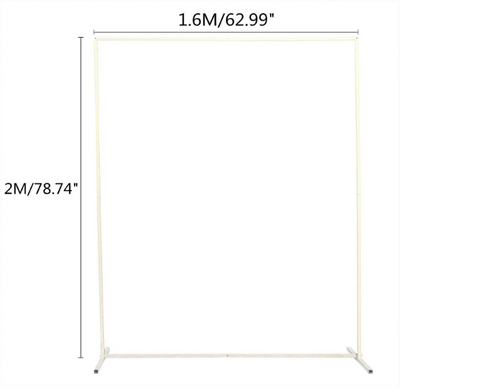 2M × 1,6M Weiß Quadratischer Hochzeitsbogen Dekoration Hintergrund DIY Bögen Halter Hochzeitsbogen