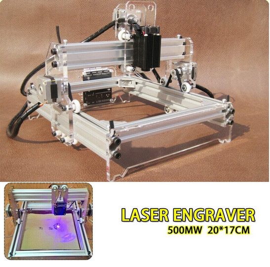 500mW Graviermaschine CNC Drucker Engraving Machine USB Lasergravierer Cutter Router Fräsmaschine