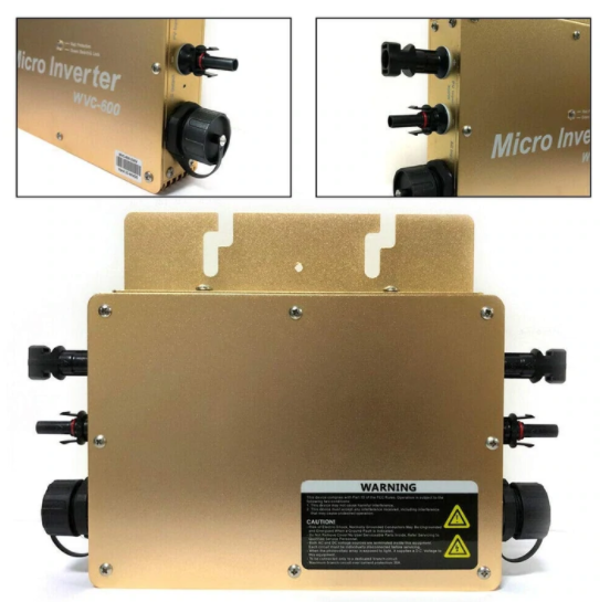 Inverter solare WVC-600W MPPT, micro inverter - cravatta a griglia micro inverter (oro)