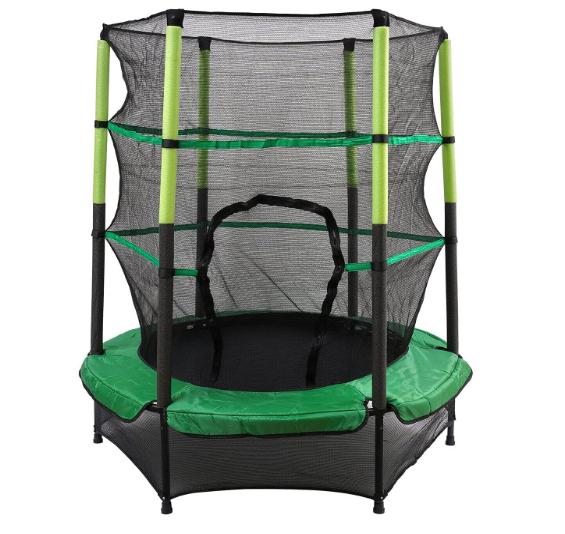 140 cm Kinder Mini Trampolin mit Sicherheitsnetz Polster