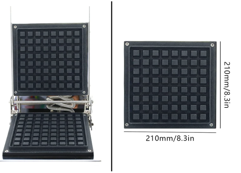 1300W Waffeleisen Kommerzielle elektrische Antihaft-Edelstahl-Waffelmaschine Waffelgeräte