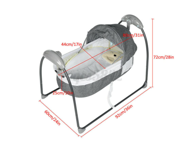 Elektrische Babywippe mit Fernbedienung Automatik Babybett