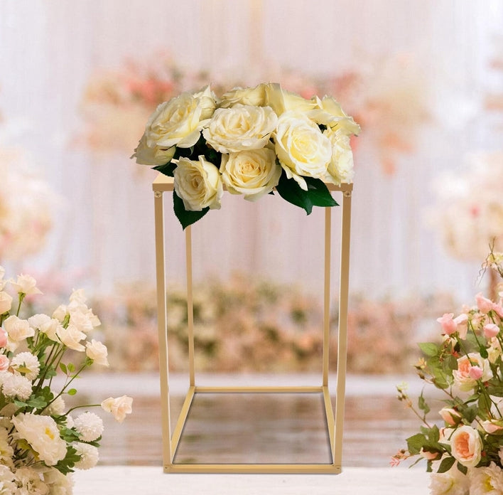 10 Stück Gold Blumenständer aus Metall 60cm Höhe Hochzeit Vase Set, Goldvasen für Hochzeit Herzstück Tische