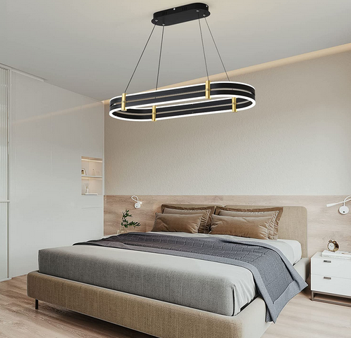 Kronleuchter Modern Led Mit Fernbedienung HäNgende 56 W Verstellbare HöHe Farbtemperatur 3000-4500-6000k FüR Esszimmer, KüChe, Insel