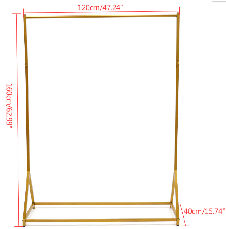 1,6x1,2M Quadratisch Kleiderständer Garderobenständer Multifunktional Kleiderstange Brautkleiderständer