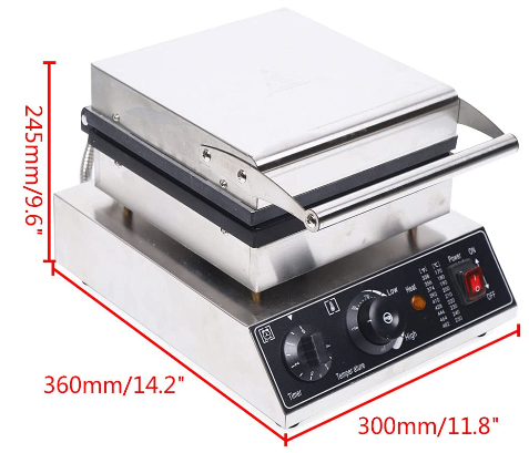 1500W Waffeleisen Waffeltoaster Elektrogrill 2Pcs Antihaft Wafflemaker Doppel Waffeleisen