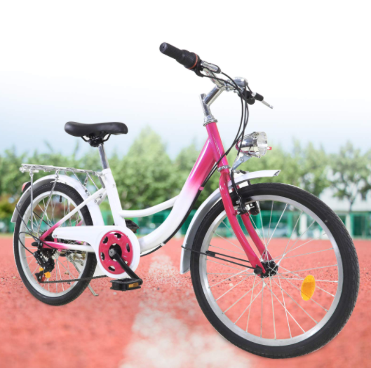 Bicicleta ajustable CNCEST de 20 pulgadas y 6 velocidades para niños